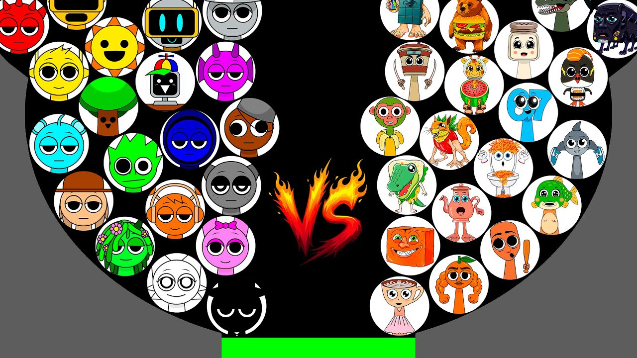 Sprunki VS Italian Brainrot Marble Race in Algodoo — Who Will Win?