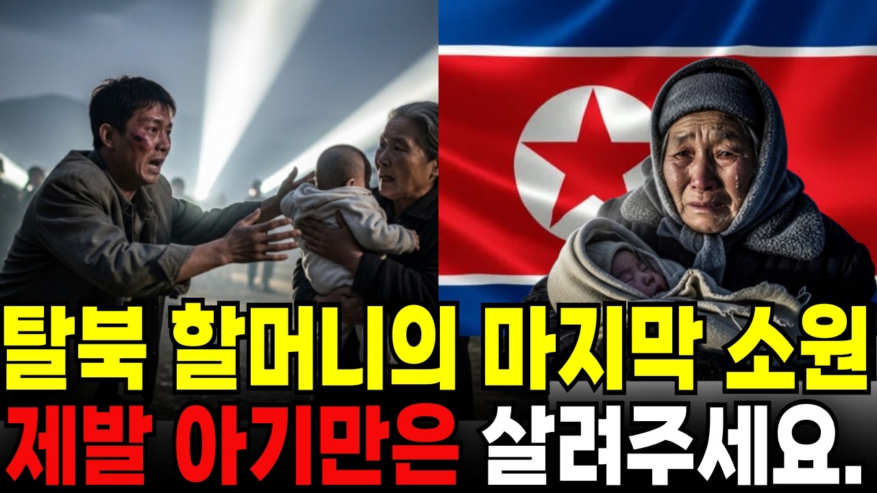 북한 탈북 노인, 생후 18개월 손주를 업고 두만강을 건넌 탈북스토리. 