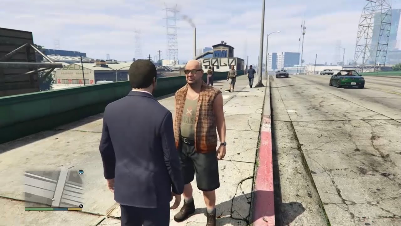 GTA 5: Michael Taunting Truck Drivers!