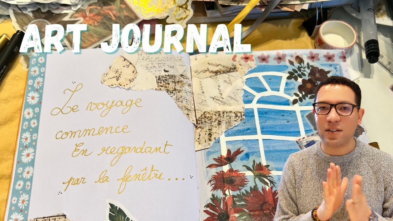 ART JOURNAL - COMMENT FAIRE DÉBUTANT 🤗🌸 CRÉATIF - ART THÉRAPIE #artjournal