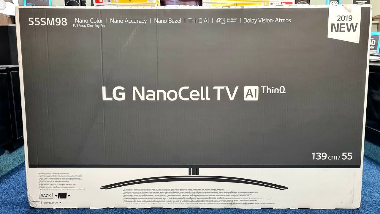 Распаковка, настройка и демонстрационные видеоролики 4K HDR телевизора LG 55SM9800 55 дюймов LG S...
