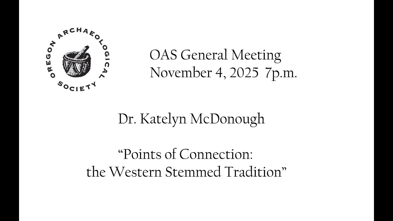 OAS General Meeting, speaker: Katelyn McDonough November 4, 2025