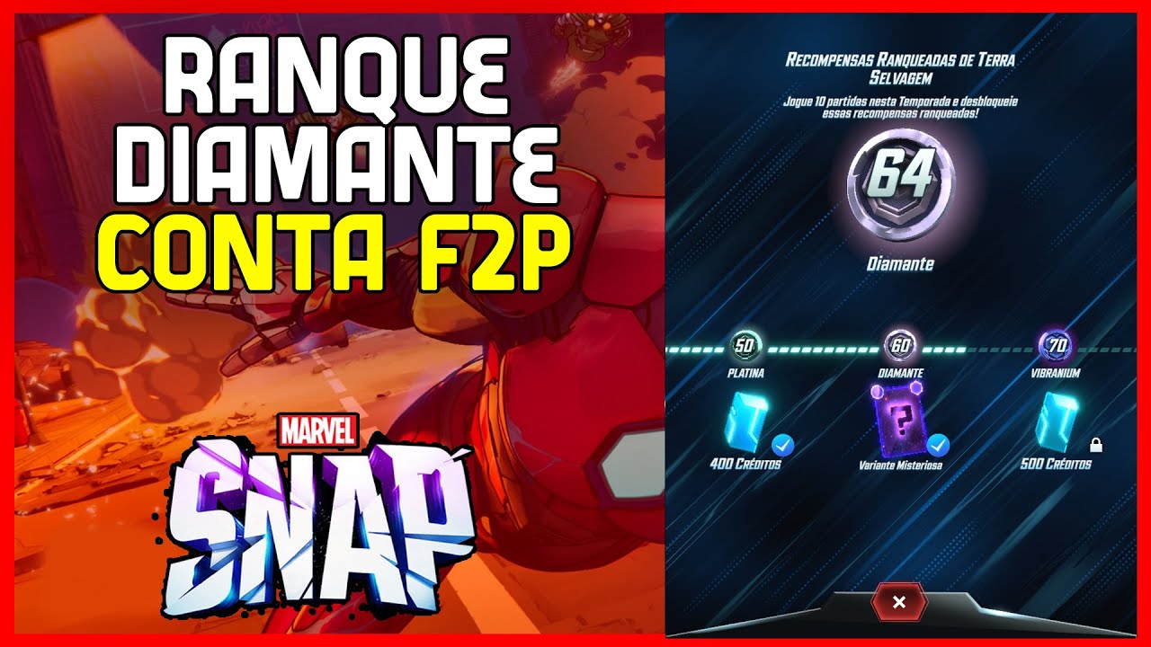 CHEGUEI AO DIAMANTE COM CONTA F2P - MARVEL SNAP