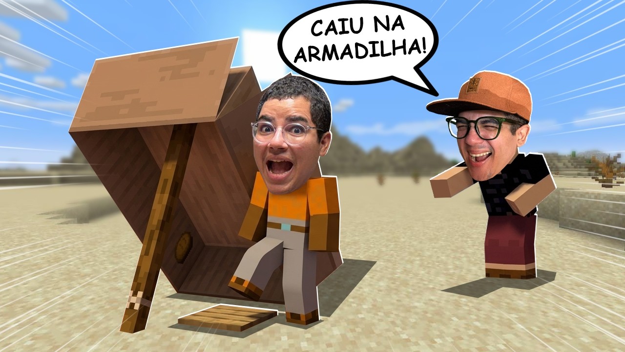 CRIEI ARMADILHAS PARA MEU IRM&Atilde;O NO MINECRAFT! (ele caiu em todas?)