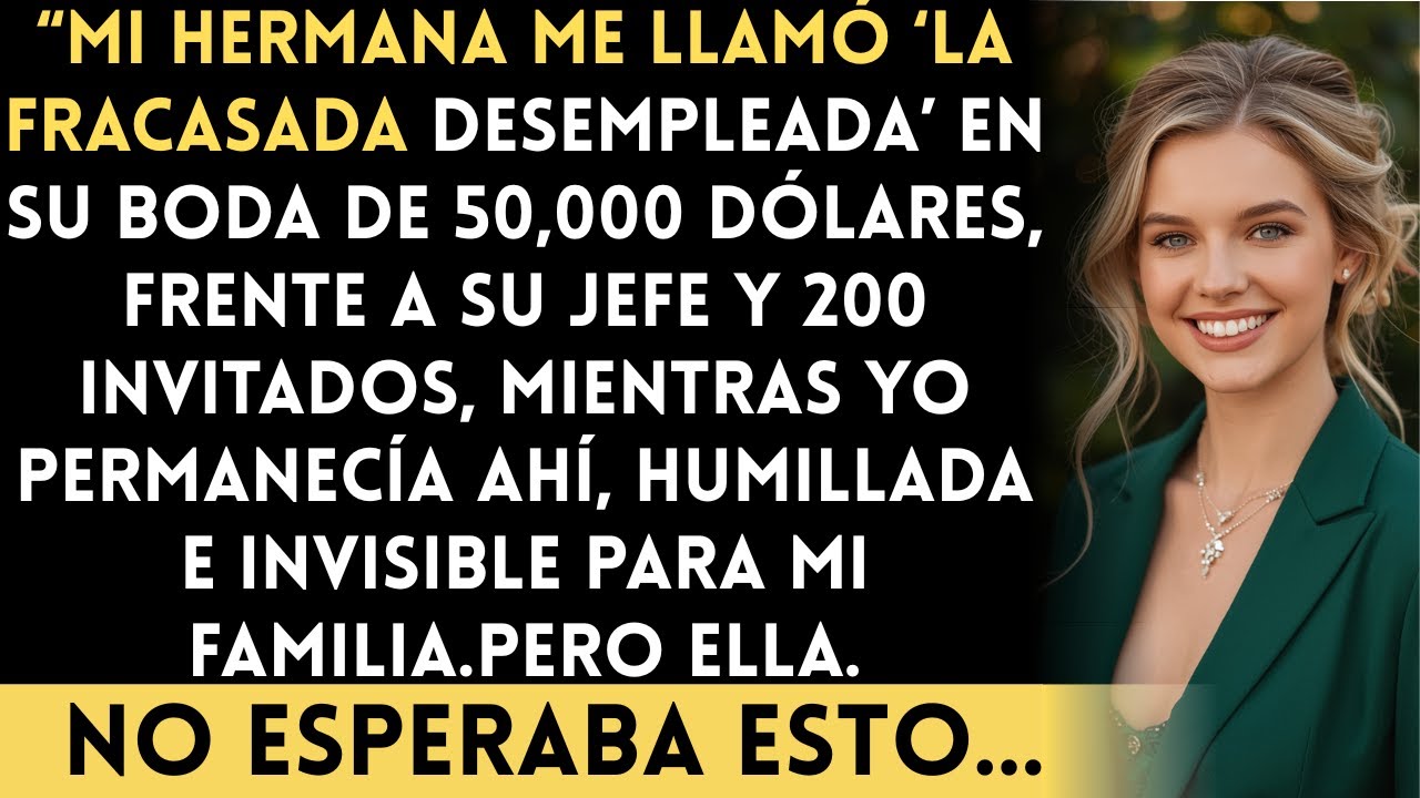 En la boda de mi hermana, la vi sonreír con suficiencia mientras me presentaba a su jefe como...