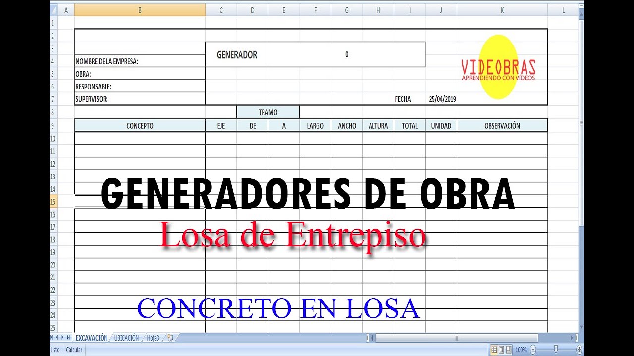 GENERADORES   CONCRETO EN LOSA