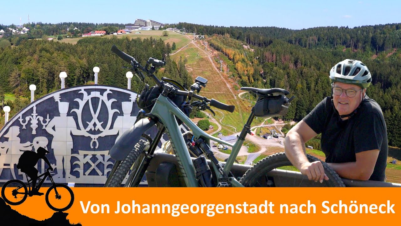 Radtour von Johanngeorgenstadt im Erzgebirge, Heimatort des Schwibbogens, nach Schöneck ins Vogtland