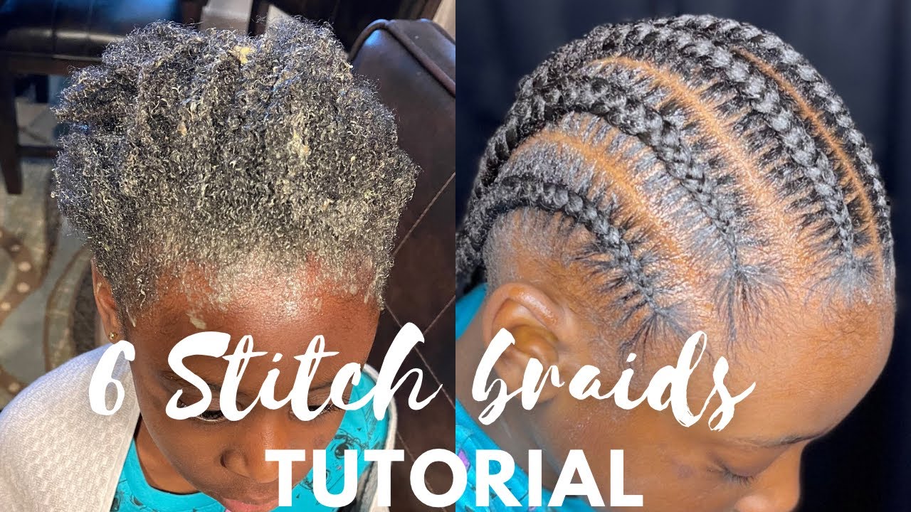 Well detailed 6 stitch feed in braids | beginner friendly stitch braid tutorial | beautybyada