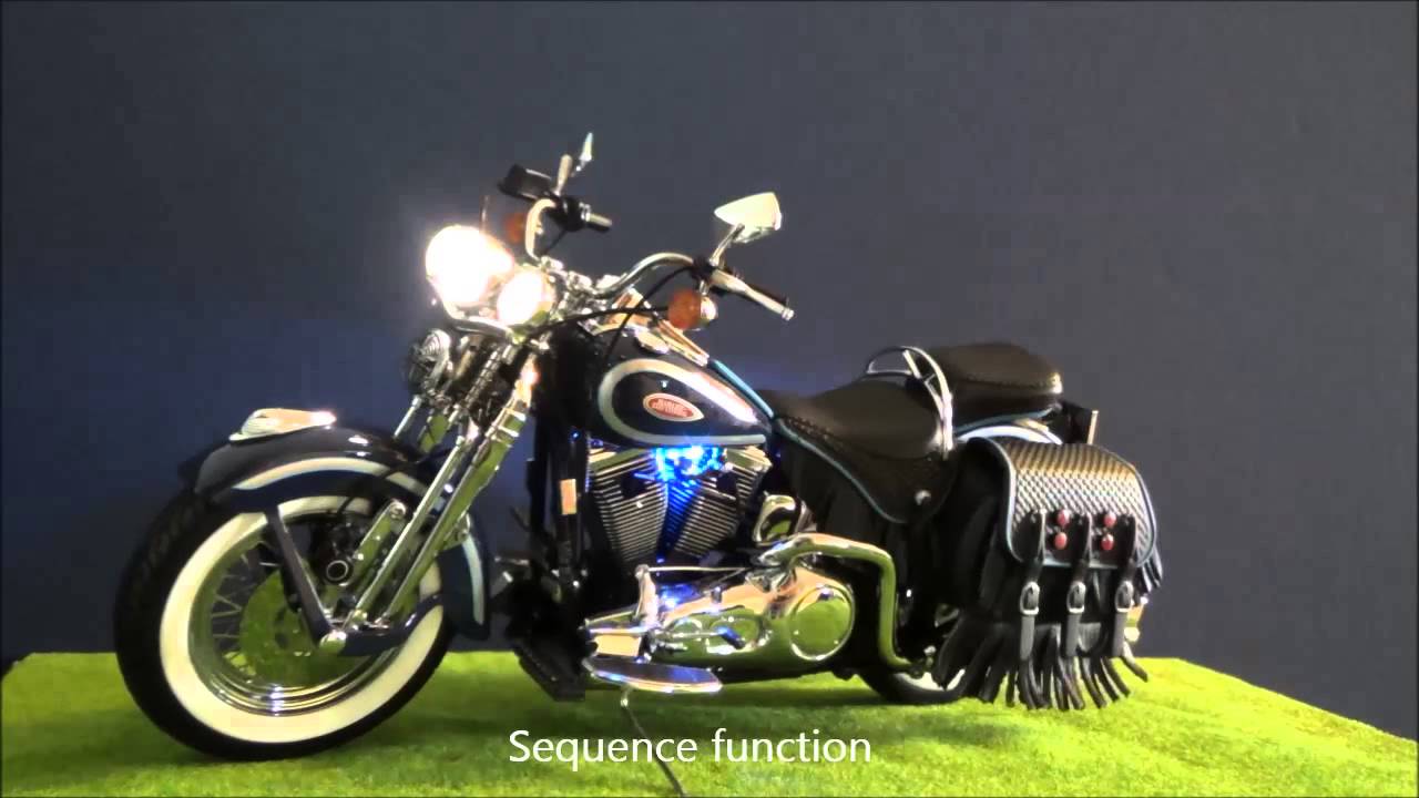 Franklin mint 1/10, Harley Davidson Heritage Srringer LED tuning by MBW