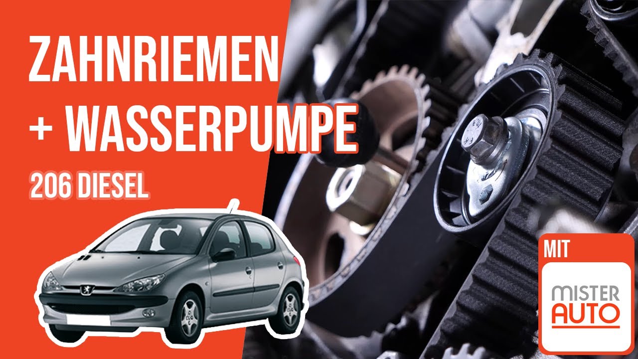 Zahnriemenwechsel mit Wasserpumpe Peugeot 206 1.4 HDI 🚗