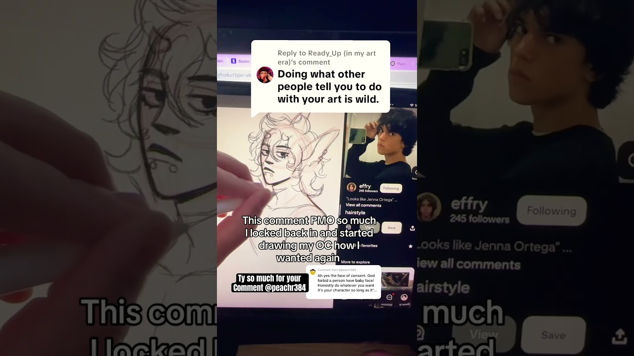 Comments will either break you or make you lock in as an artist #oc #webtoon #artistproblems #jokes