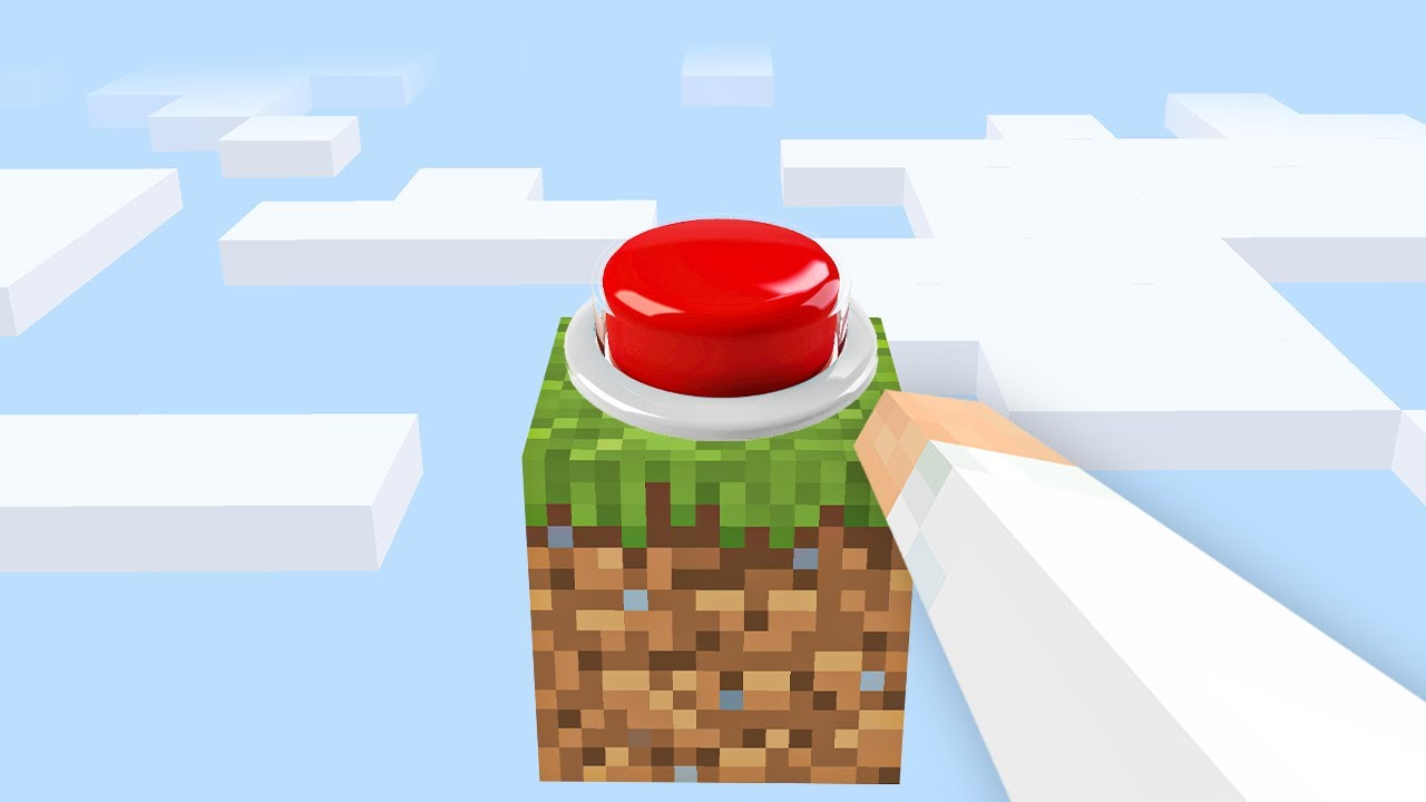 Minecraft, But It's Only 1 Red Button...