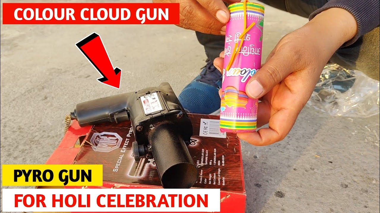 Holi Colour Fog Gun Unboxing and Testing | Pyro Colour Fog Gun Testing | Holi Testing