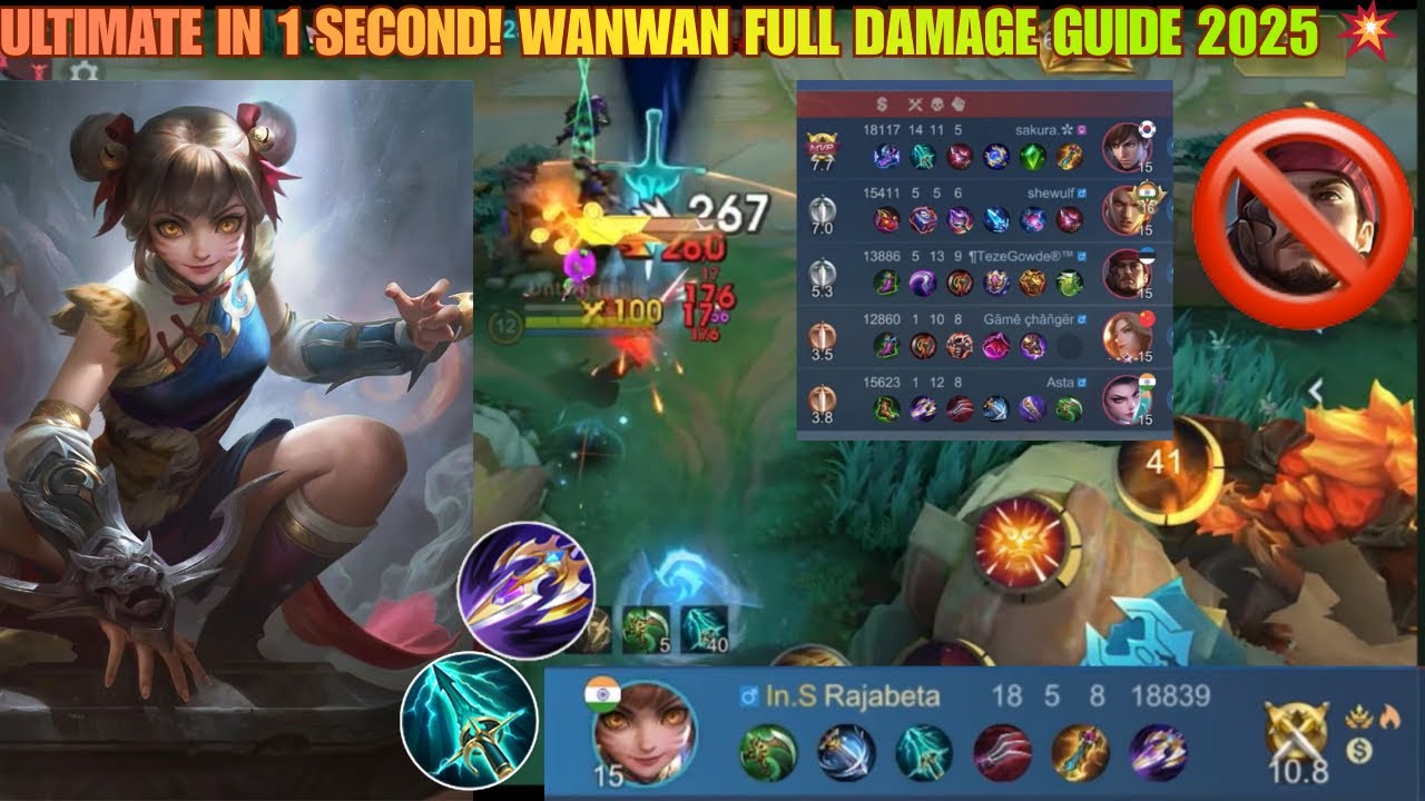 WANWAN FULL DAMAGE BROKEN! 🤯 Ultimate in 1 Second (The One-Shot Build 2025)