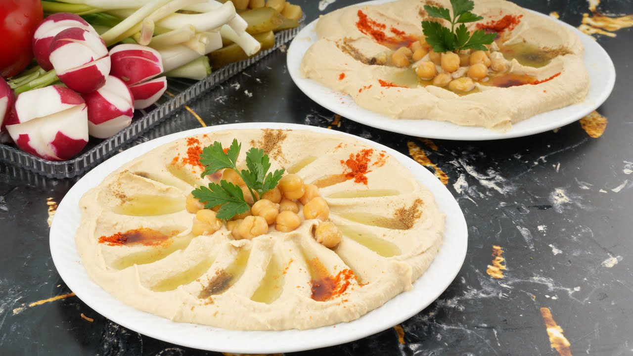 مسبحة المطاعم (الحمص بالطحينة) طريقة بسيطة وسهلة!