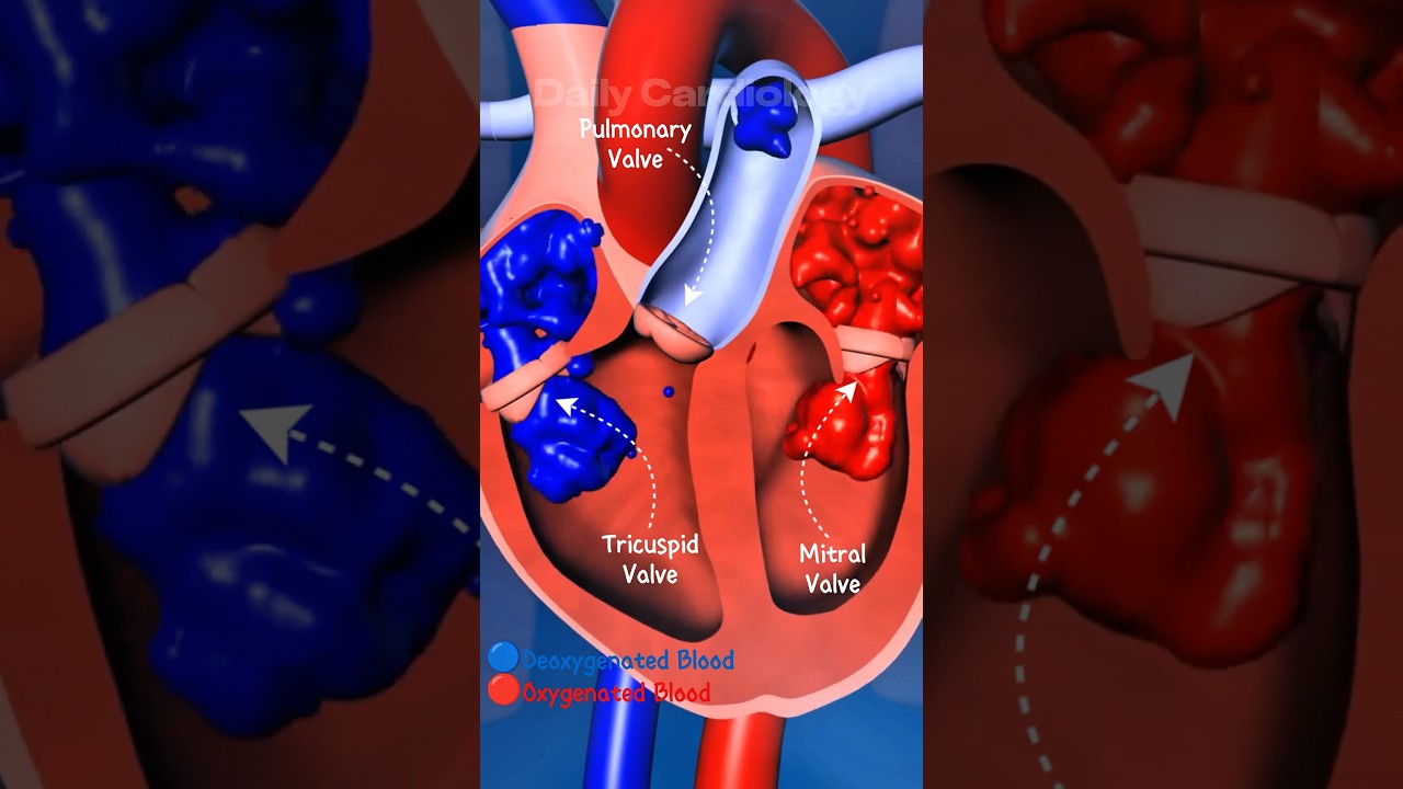 Heart Valve Animation | How Heart Valves Work | 3D Heart Valve Function Explained #shorts
