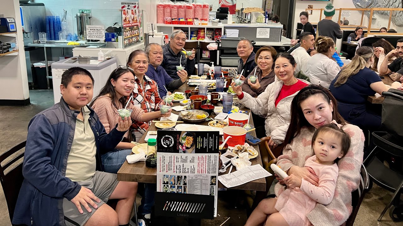 Chia tay anh chị em, ăn tối AYCE SUSHI ngày 8 tháng 12 năm 2025.