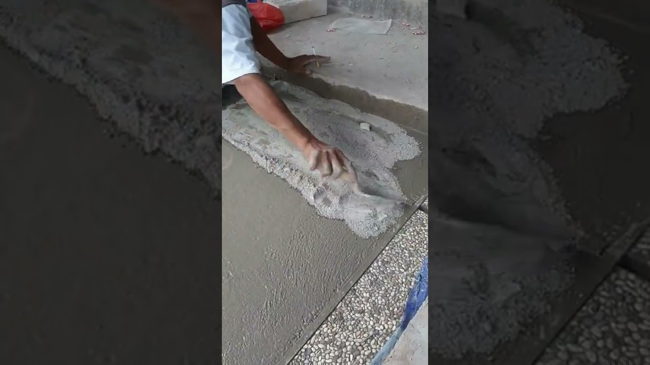 cara membuat batu koral sikat carport minimalis modern.