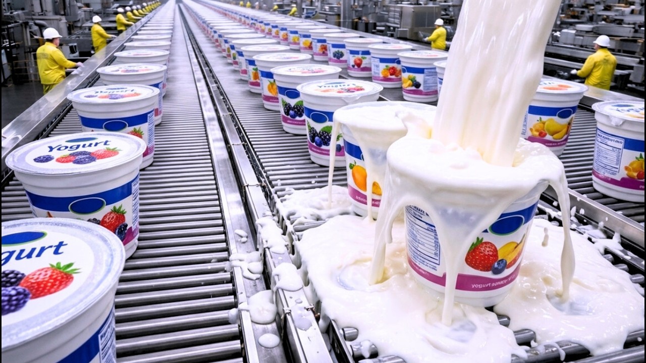 How Industrial Yogurt Is Made – The High Speed Dairy Production Line