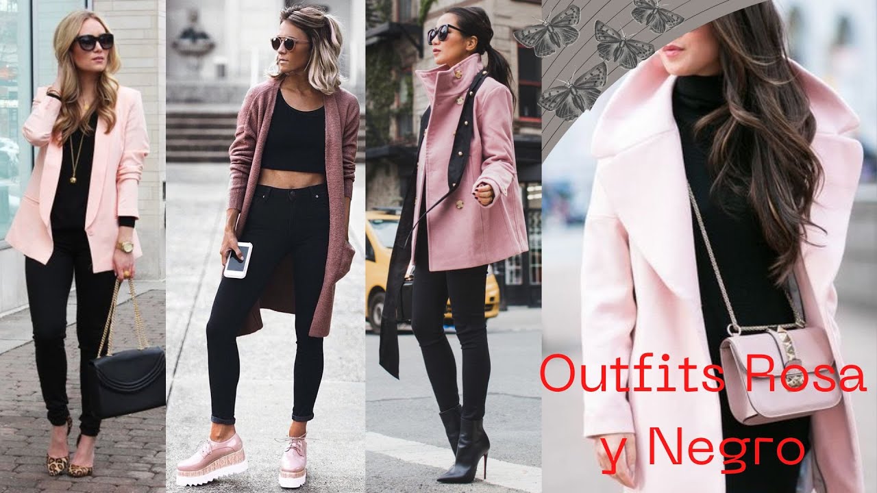 Combina el NEGRO y ROSA en tus OUTFITS 💋