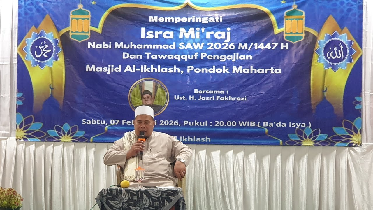 Memperingati Isra Mi'raj Nabi Muhammad SAW 2026 M / 1447 H Masjid Al Ikhlash  Pondok Maharta