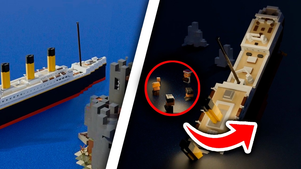 LEGO Minecraft Titanic Sinking | Animation