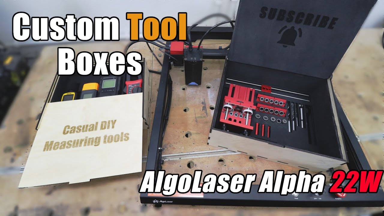 Amazing Custom Tool Boxes With Hinged & Sliding Lids - Cut Out By Laser AlgoLaser Alpha 22W