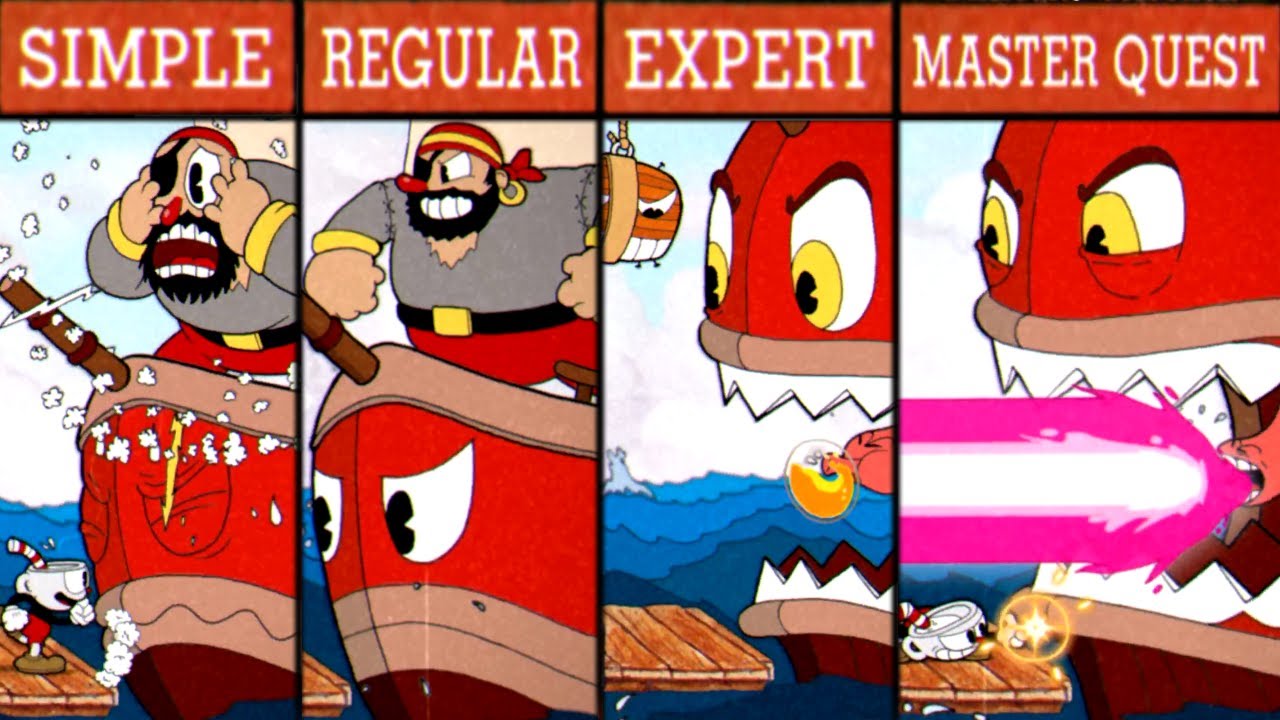 Cuphead: No Hit / Difficulty Comparison / Captain Brineybeard / Master Quest (12)