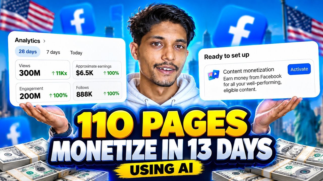 Facebook Content Monetization Using AI | USA Page Full Course (2026)