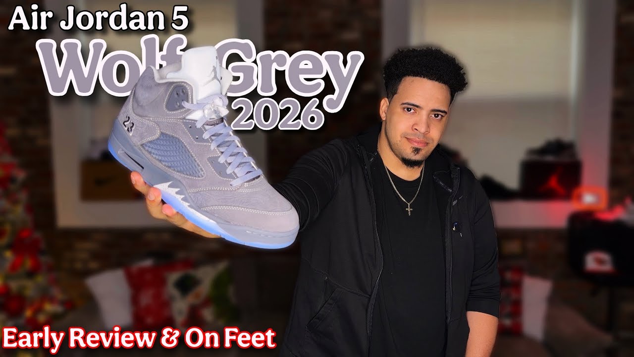 Ранний взгляд 👀 Обзор Jordan 5 Wolf Grey (2026) и On Feet 👣 🐺