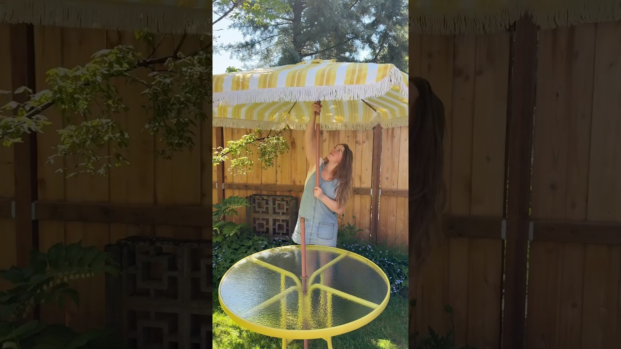 Outdoor table upcycle 🏖️ Now I just need chairs 😌 