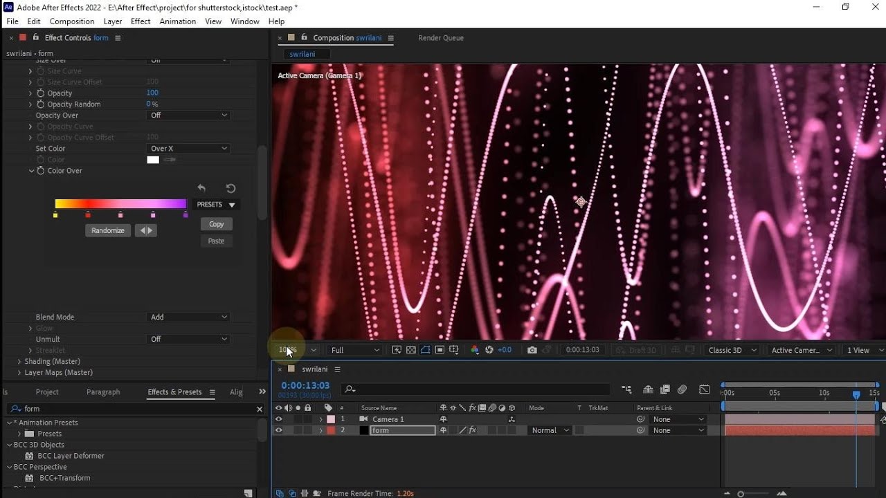 Trapcode Form AE Tutorial - Easily Create Motion Background Video