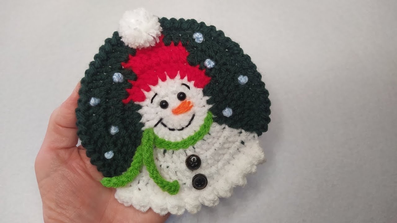 Мастер-класс по вязанию крючком рождественского снеговика ⛄🤍
