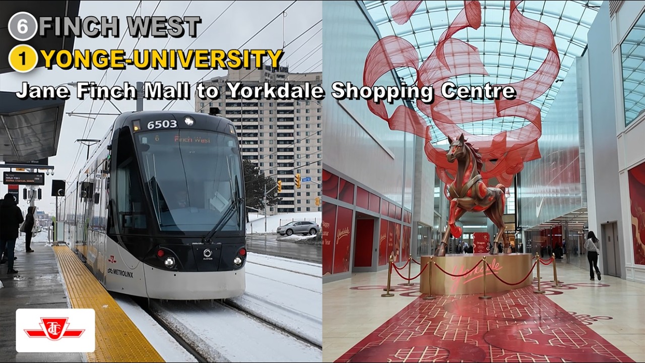 TTC POV Ride: Jane Finch Mall to Yorkdale Shopping Centre Via Finch West Station