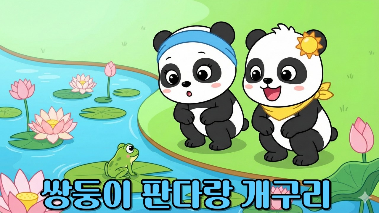 쌍둥이 판다랑 개구리