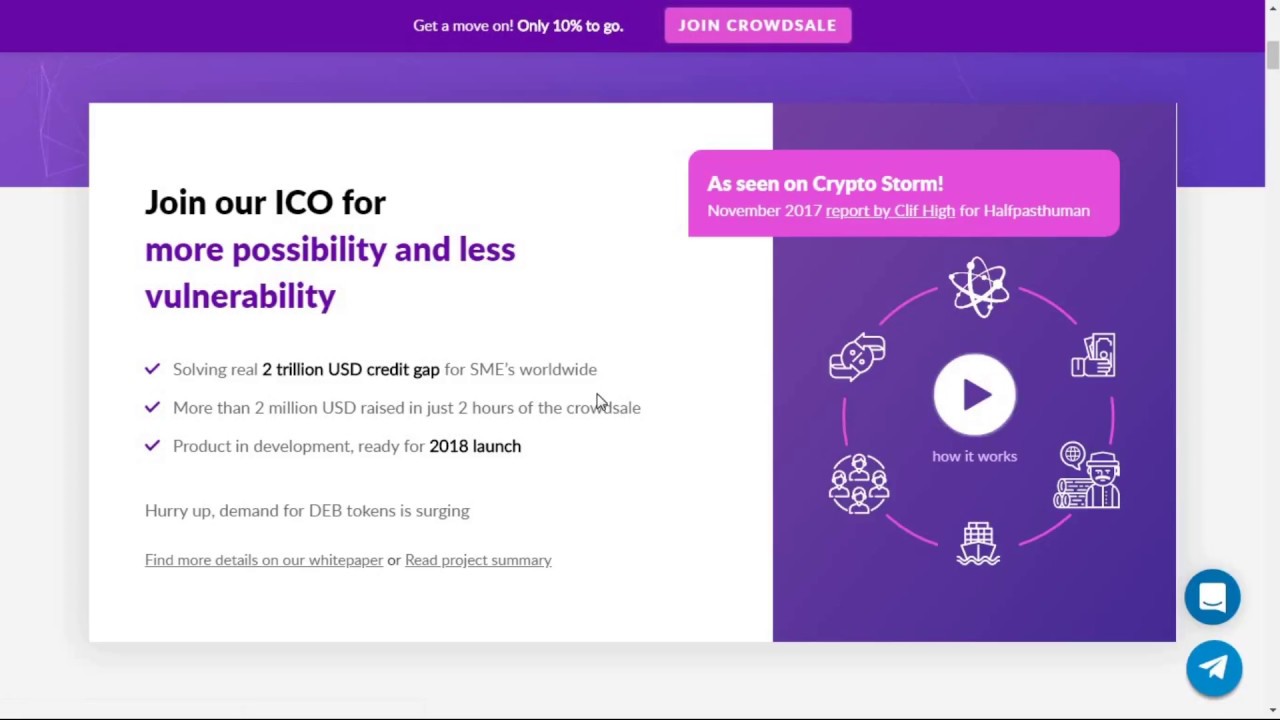 Debitum network #ICO