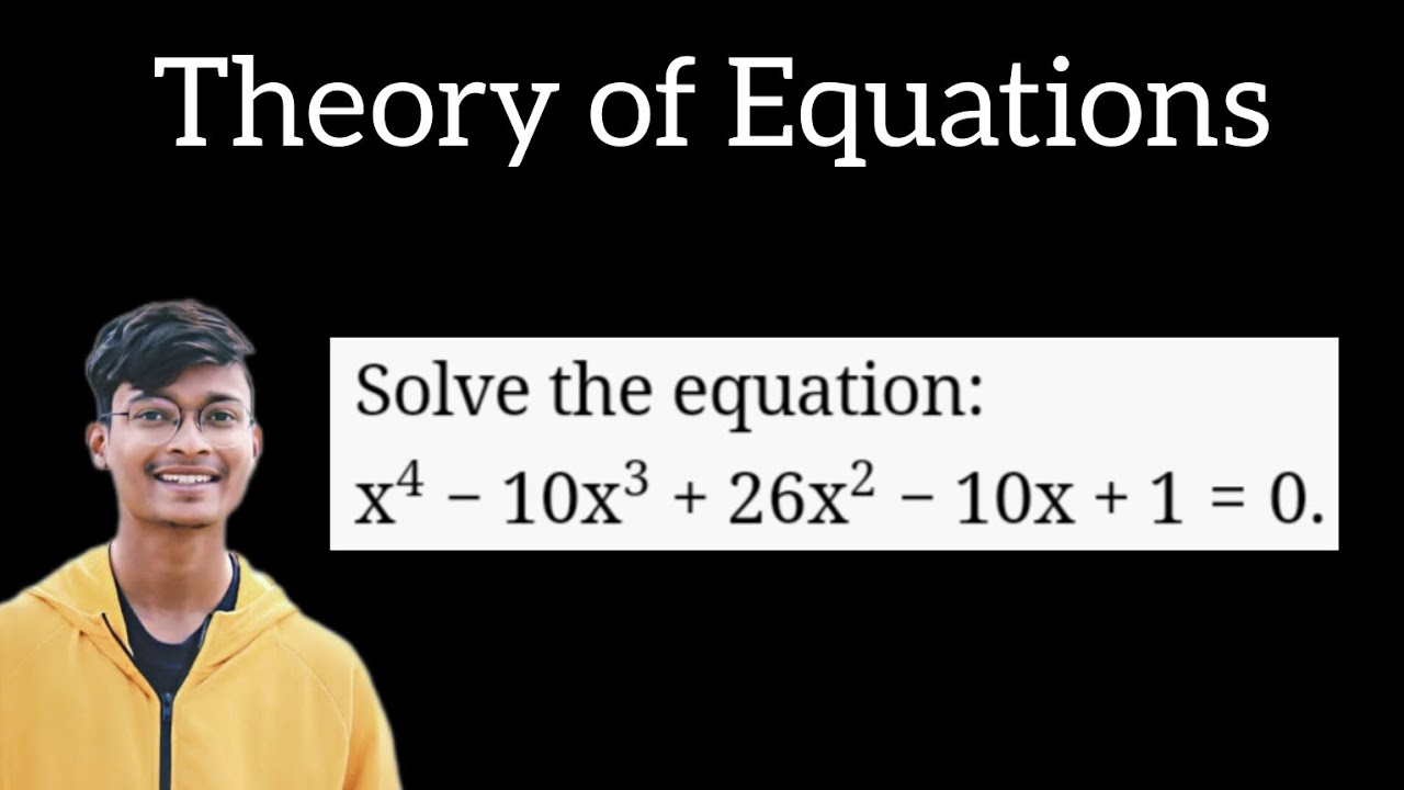 258) R10,12) Solve x⁴-10x³+26x²-10x+1=0 in telugu by skydhoni