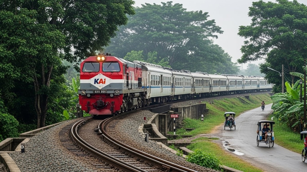 KERETA API PANJANG !! MENEMUKAN 31 KERETA API NGEBUT MASUK TEROWONG