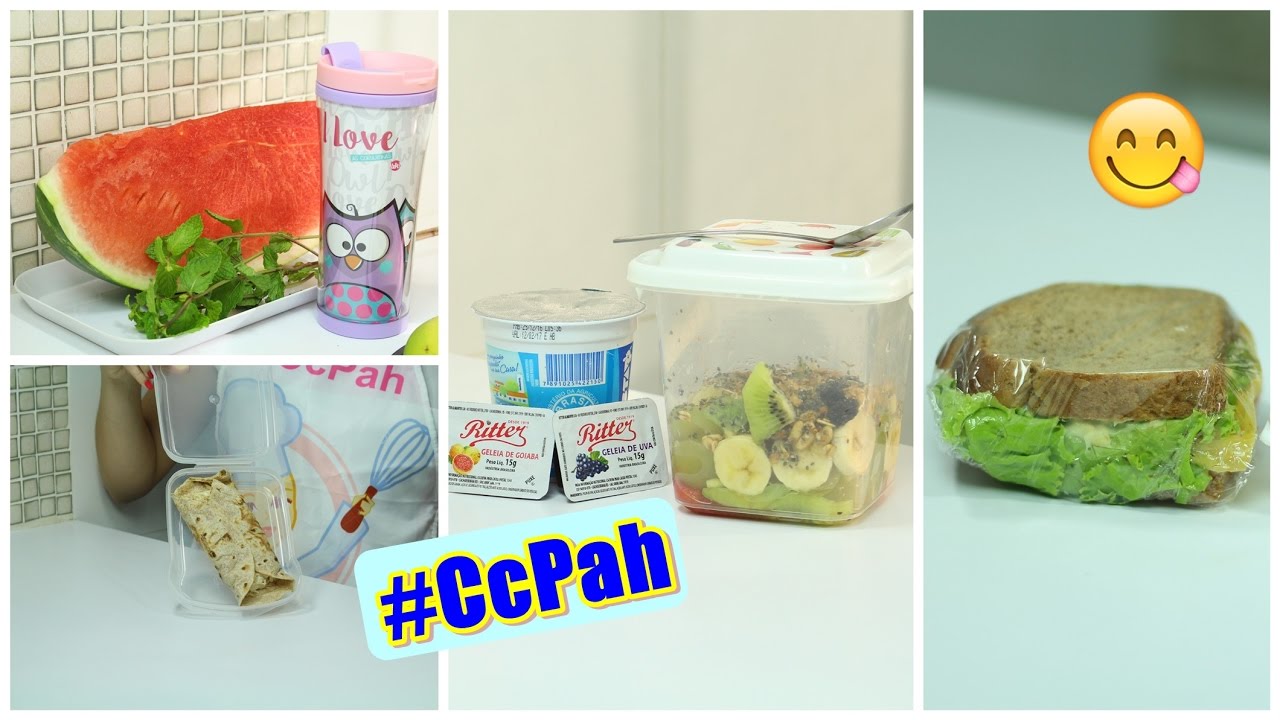 Ideias de lanches saudáveis, rápidos e fáceis escola/faculdade | #CcPah #9ºTemp