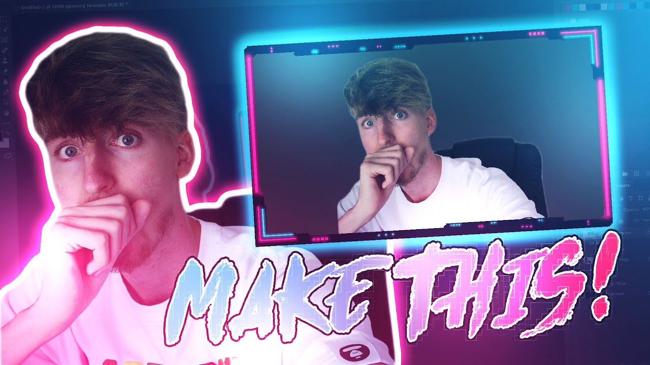 How To Make A Clean Gaming Facecam Overlay in Photoshop! (Pixel Art)