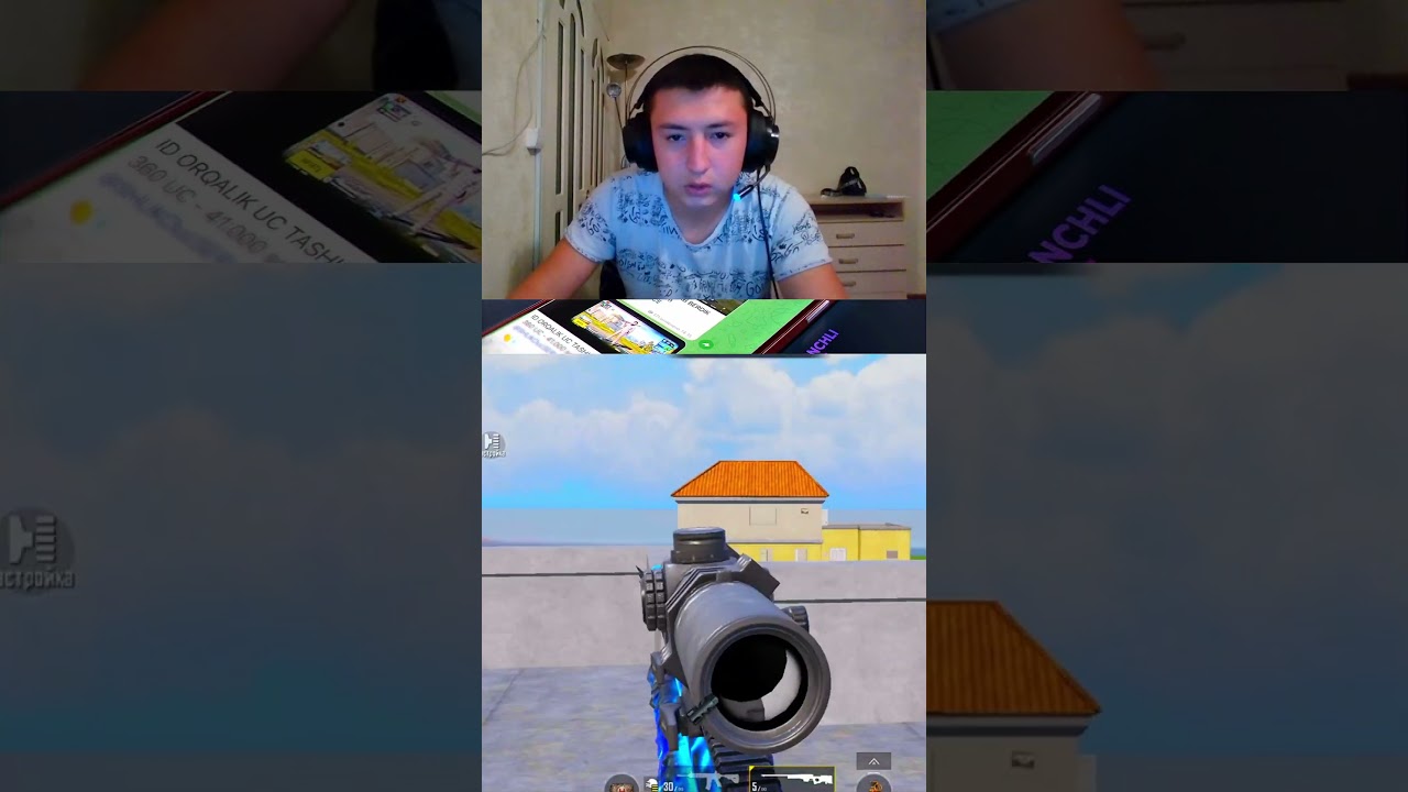 AWM HEADSHOT AIM REAKSIYA N1 NO SCOPE 🇺🇿UZBEK #shuko_pubgm PUBG MOBILE