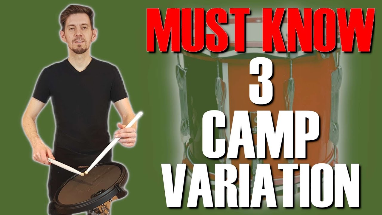 Traditional 3 Camp snare drum exercise variations
