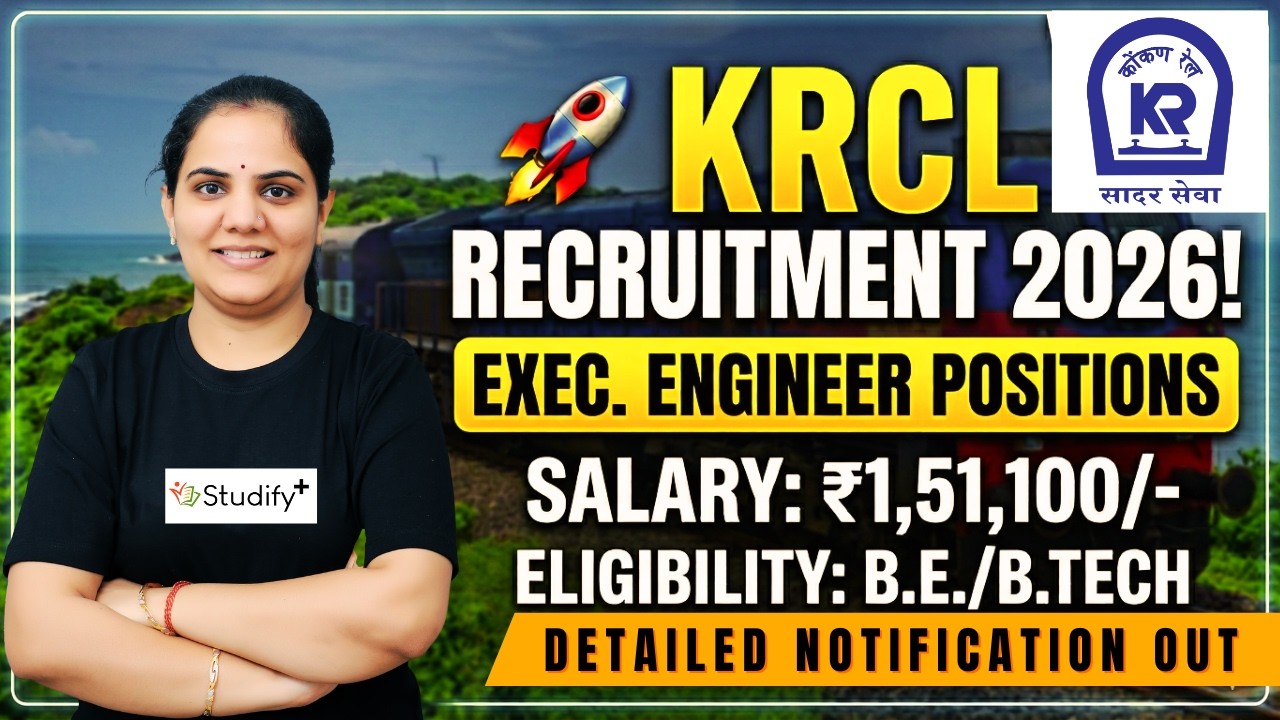 KRCL Executive Engineer Recruitment 2026 🚀 | Ministry of Railways | Salary, Eligibility