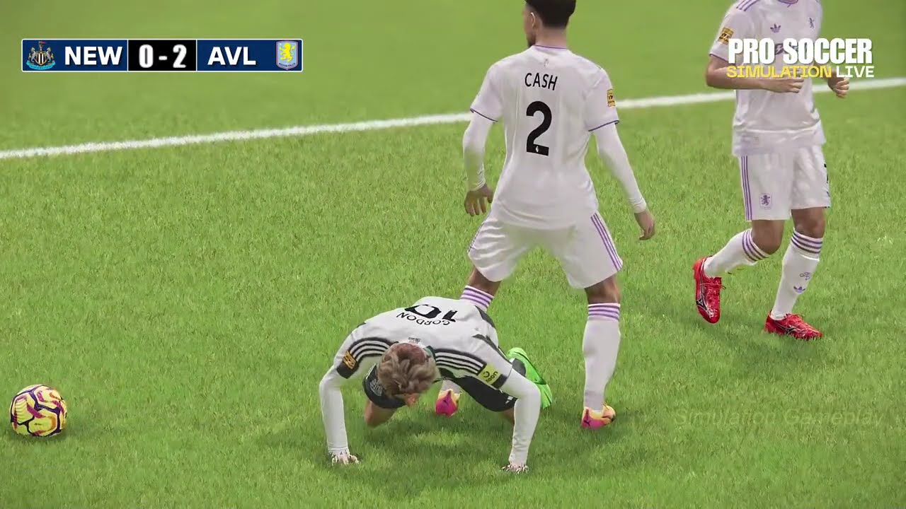 Newcastle vs Aston Villa LIVE Premier League 25/26 Full Match - Video Game Simulation PES21 Gameplay