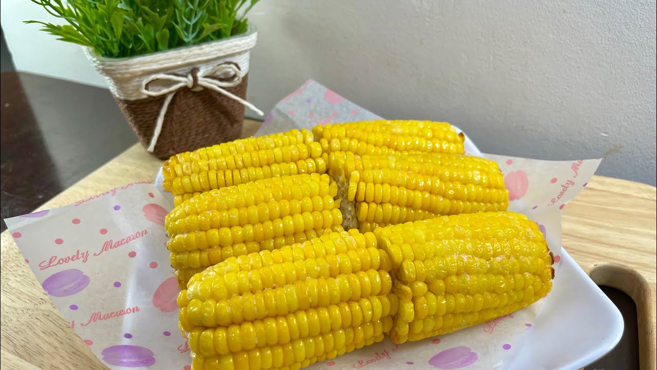 空气炸锅烤玉米🧈🌽 Air Fryer Grilled Sweet Corn 😋Simple and Delicious