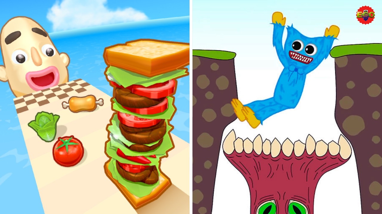 Sandwich Runner Vs Huggy Story | Max Gameplay Walkthrough | New Update(Android, iOS)