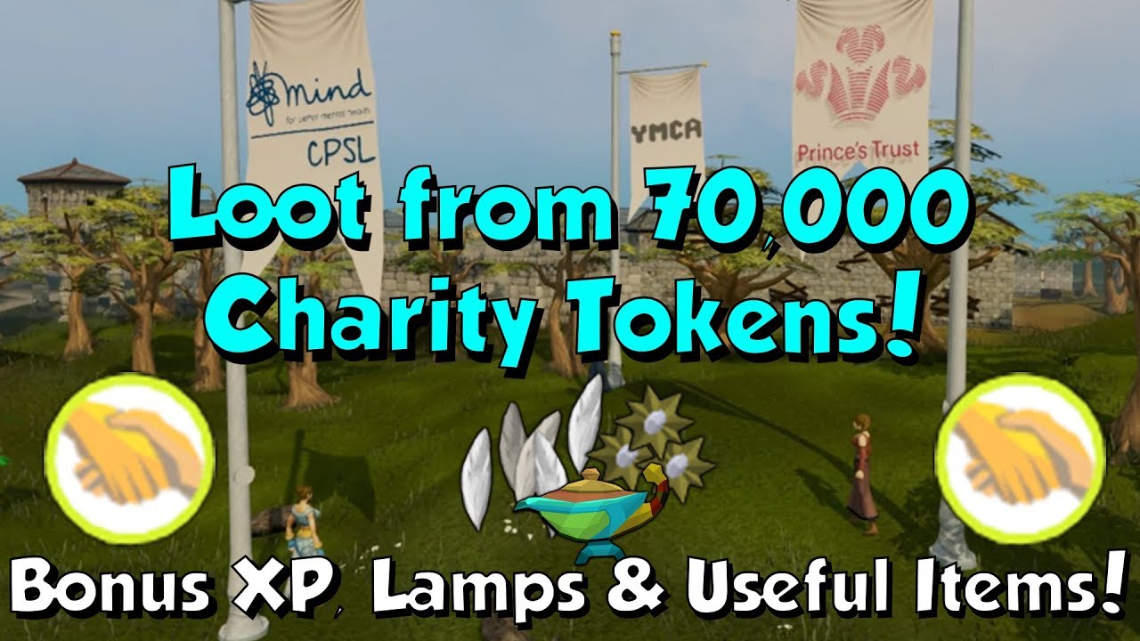Loot from 70,000 Charity Tokens [Runescape 3] So much BXP!