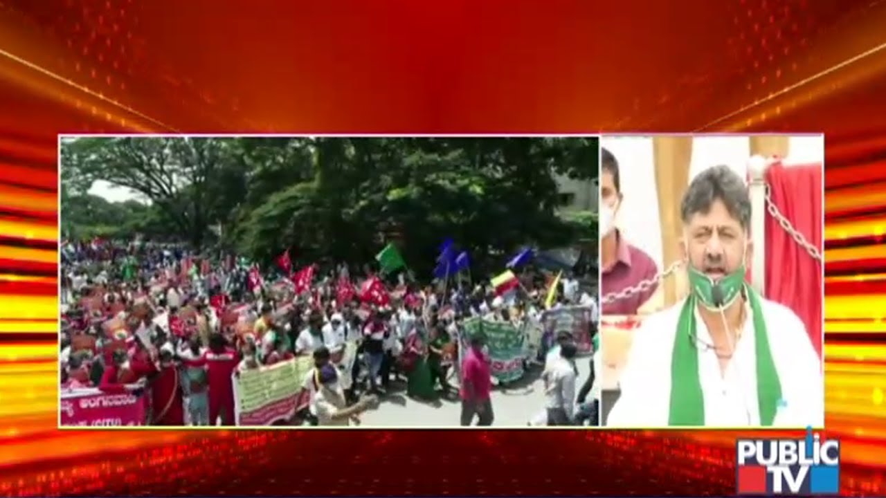 Congress Leaders Siddaramaiah, DK Shivakumar Met The Protesting Farmers Extended Their Support
