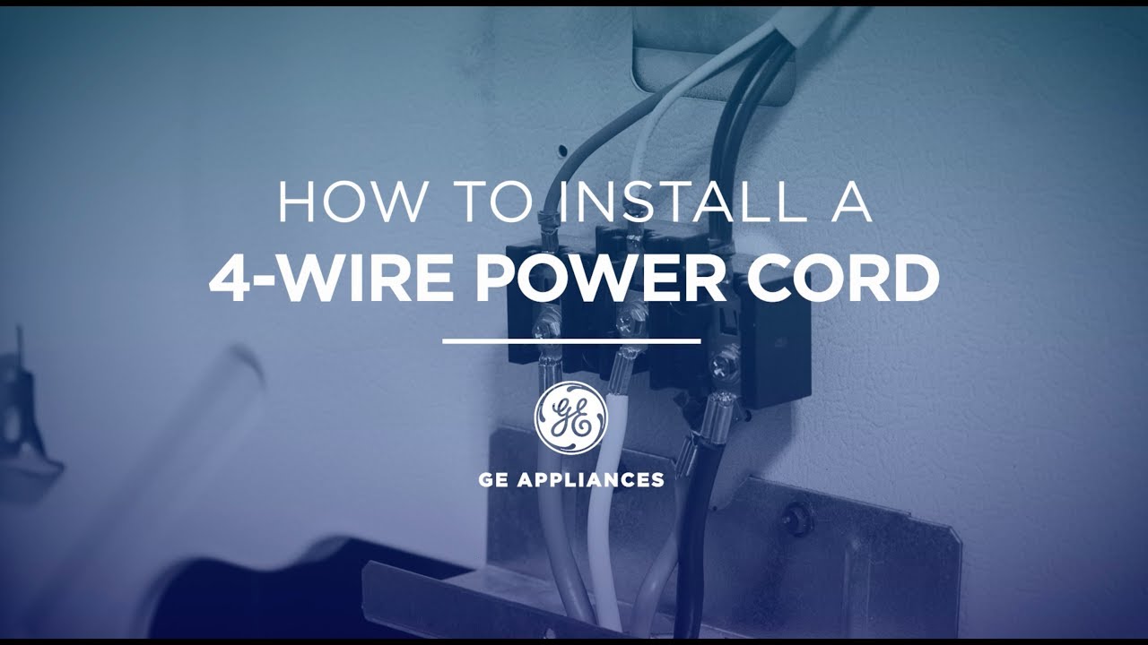 GE Appliances Electric Range Power Cord Installation Instructions