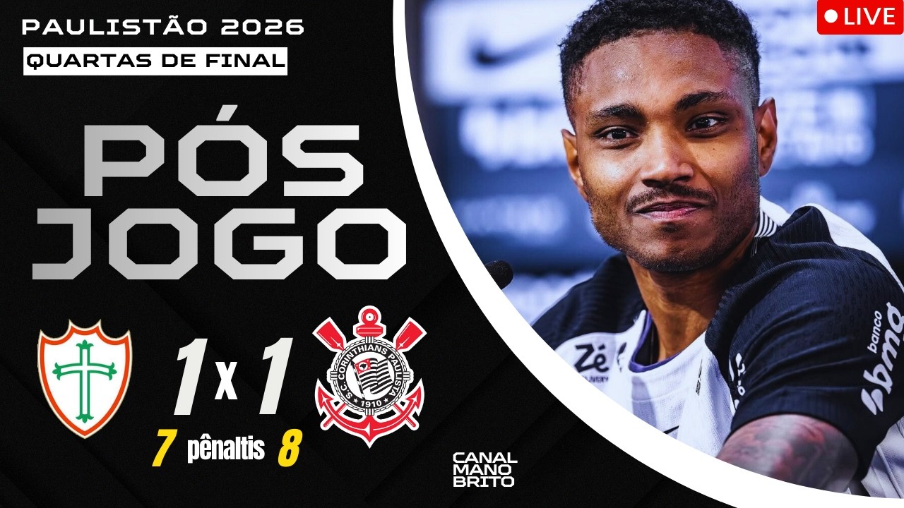 VITINHO E HUGO SOUZA HERÓIS! TAMO NA SEMI! PÓS-JOGO PORTUGUESA (7)1X1(8) CORINTHIANS